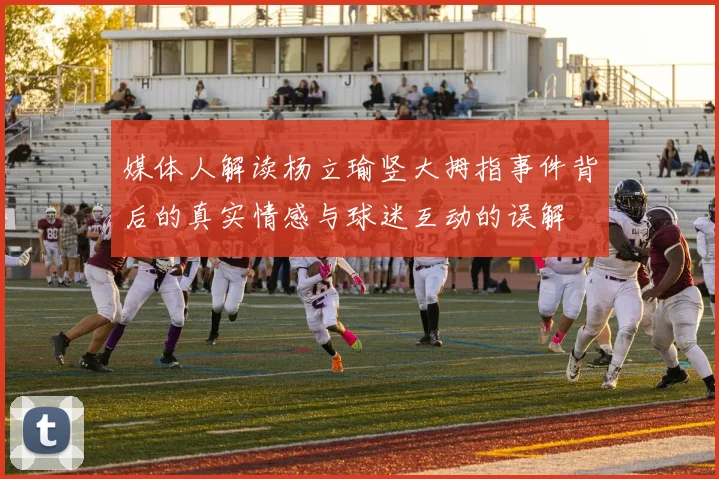 媒体人解读杨立瑜竖大拇指事件背后的真实情感与球迷互动的误解